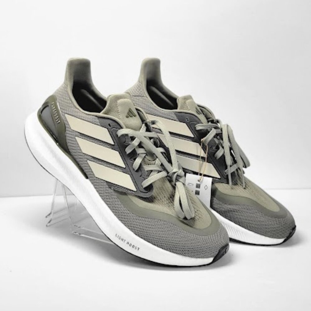 ADIDAS MEN'S pureboost 5 running shoes olive strata Size 13  NEW